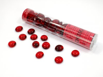 Chessex Crystal Red Glass Stones