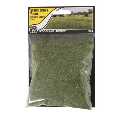 Zoom bild av FS622 Medium Green Static Grass 7mm Woodland Scenics