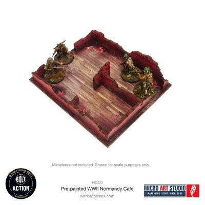 Zoom bild av WW2 Normandy Cafe 28mm prepainted terrain Micro Art Studio
