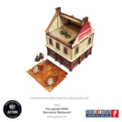 Zoom bild av WW2 Normandy Restaurant prepainted 28mm