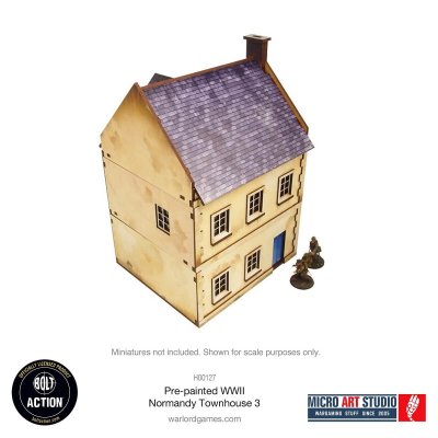 Zoom bild av WW2 Normandy Townhouse 3 prepainted 28mm