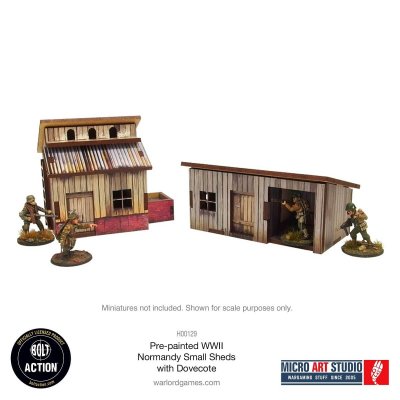 Zoom bild av H00129 WW2 Normandy Small Sheds with Dovecote 28mm Micro Art Studio