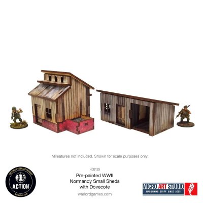 Zoom bild av WW2 Normandy Small Sheds with Dovecote prepainted 28mm