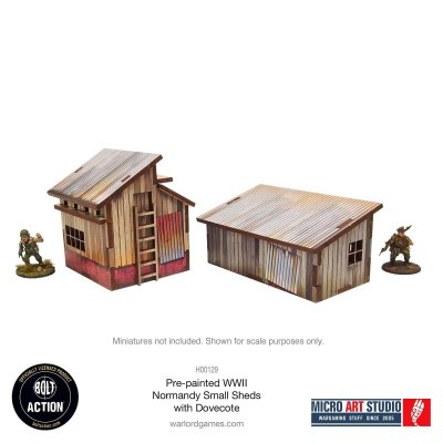 Zoom bild av WW2 Normandy Small Sheds with Dovecote 28mm prepainted terrain Micro Art Studio