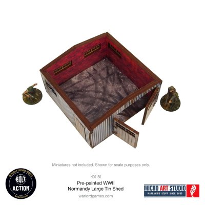Zoom bild av WW2 Normandy Large Tin Shed 28mm prepainted terrain Micro Art Studio
