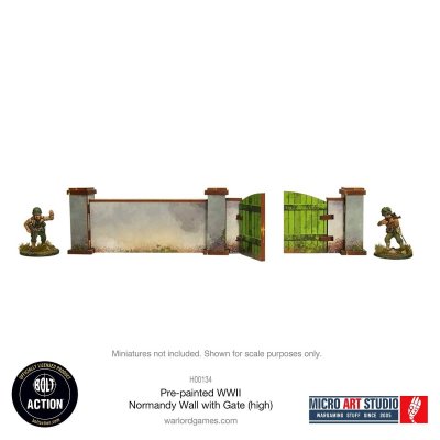 Zoom bild av WW2 Normandy Wall with Gate (high) prepainted 28mm