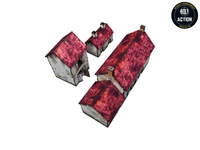 Zoom bild av WW2 Normandy Homestead w. Outbuildings Bolt Action prepainted terrain