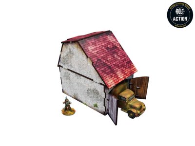 Zoom bild av H00161 WW2 Normandy Coach House w. Chicken Coop 28mm Micro Art Studio