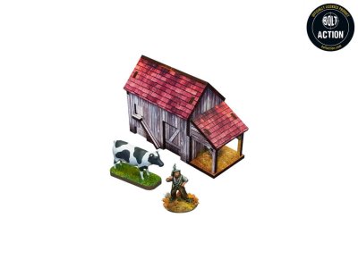 Zoom bild av WW2 Normandy Coach House w. Chicken Coop Bolt Action officially licensed prepainted terrain
