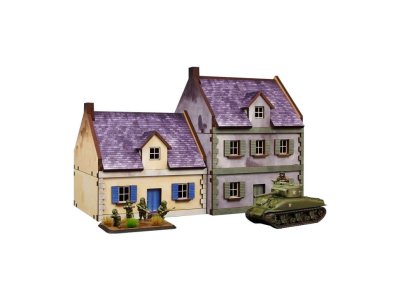 Zoom bild av WW2 Normandy Townhouse 3 15mm prepainted terrain Micro Art Studio