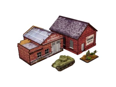 Zoom bild av H00175 WW2 Normandy Garage & Factory 15mm Micro Art Studio