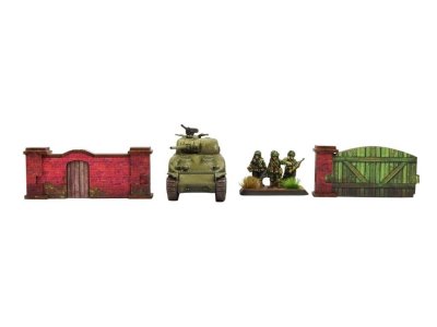 Zoom bild av WW2 Normandy Brick Wall prepainted