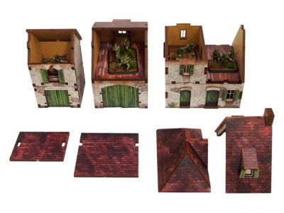 Zoom bild av WW2 Normandy Farmhouse w. Outbuildings prepainted MAS