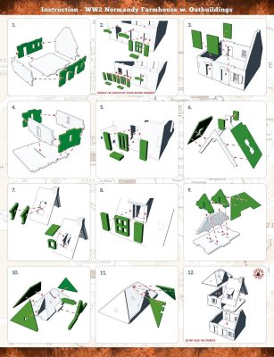 Zoom bild av WW2 Normandy Farmhouse w. Outbuildings 15mm MAS