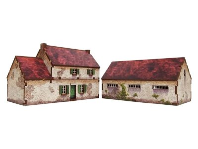 Zoom bild av WW2 Normandy Homestead w. Stable