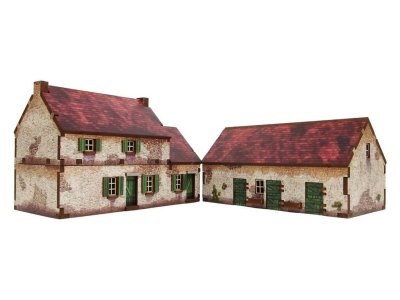 Zoom bild av WW2 Normandy Homestead w. Stable 15mm