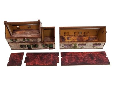 Zoom bild av WW2 Normandy Homestead w. Stable 15mm prepainted MAS