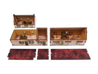 Zoom bild av WW2 Normandy Homestead w. Stable prepainted 15mm