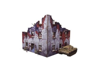 Zoom bild av Stalingrad Apartment Block Front (with 3rd floor) 28mm