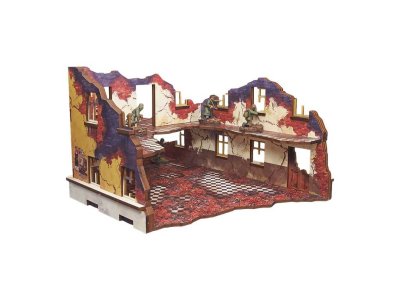 Zoom bild av WW2 Ostfront Stalingrad School Left (with balcony) 28mm