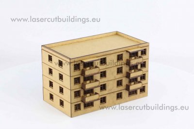 Lägenhetshus med balkonger (15mm)