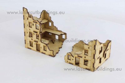 Zoom bild av Lägenhetshus II kortsida raserad (15mm)