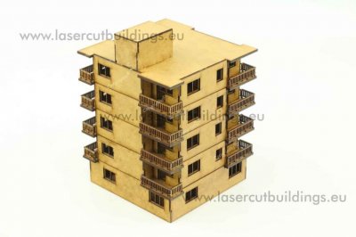 Zoom bild av Punkthus med balkonger (15mm)