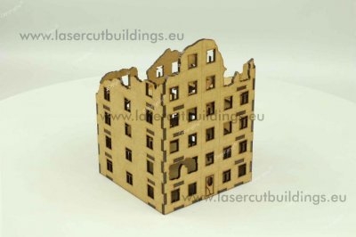 Zoom bild av Höghus skadat (15mm)