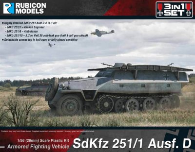 Rubicon Models SdKfz 251D 3-in-1 Set 1 28mm