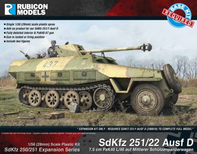 Rubicon Models SdKfz 251/22 Ausf D 7.5CM PaK40 L/46 Pakwagen 28mm
