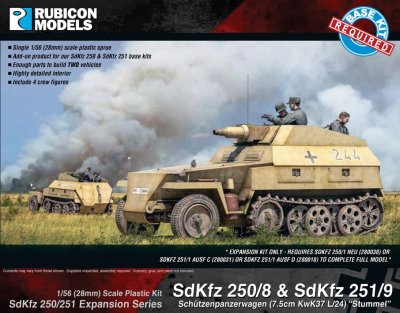 Rubicon Models SdKfz 250/251 Expansion - 250/8 & 251/9 Stummel 28mm