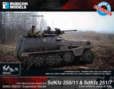 Rubicon Models SdKfz 250/251 Expansion - 250/11 & 251/7 sPzB 41 28mm