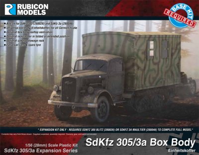 Rubicon Models SdKfz 305/3a Expansion - Box Body 28mm