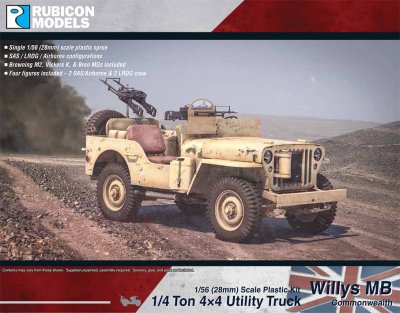 Rubicon Models Willys MB ¼ ton 4x4 Truck - Commonwealth 28mm
