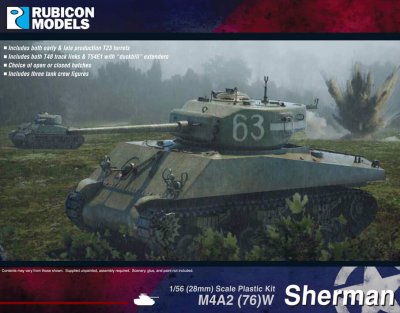 Rubicon Models M4A2(76)W Sherman 28mm