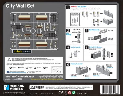 Zoom bild av Rubicon Models City Wall Set 28mm