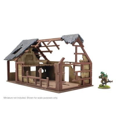 Zoom bild av SLC0100-MO Asian Villages - Large building ruins 28mm Skytrex