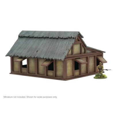 Zoom bild av SLC0105 Asian Villages - L-Shaped building ruins 28mm Skytrex