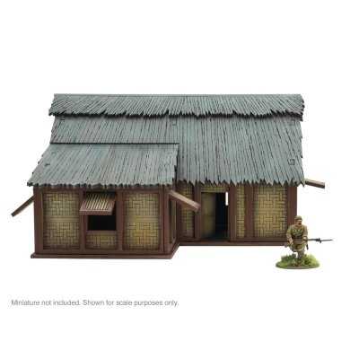 Zoom bild av Asian Villages - L-Shaped building ruins 28mm Skytrex