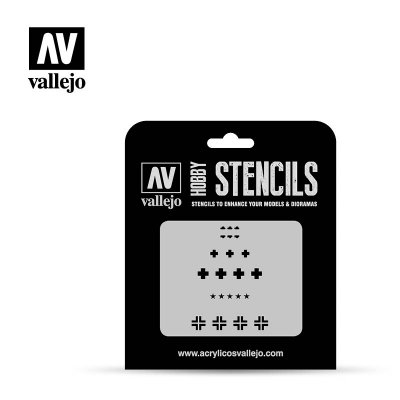 Zoom bild av Vallejo Hobby Stencils Assorted German WWII Tank Markings