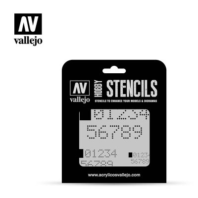 Zoom bild av Vallejo Hobby Stencils Digital Numbers