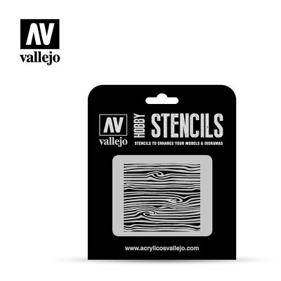 Zoom bild av Vallejo Hobby Stencils Wood Texture Num 2