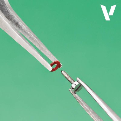 Zoom bild av Flat Rounded Stainless Steel Tweezers (120 mm) Vallejo