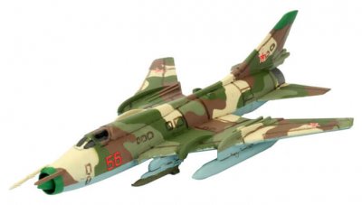 Zoom bild av Su-17 Fitter Fighter-bomber Flight