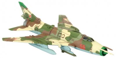 Zoom bild av Su-17 Fitter Fighter-bomber Flight