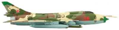 Zoom bild av Su-17 Fitter Fighter-bomber Flight