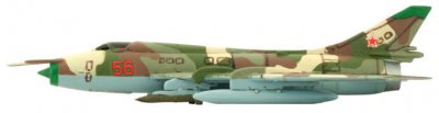 Zoom bild av Su-17 Fitter Fighter-bomber Flight