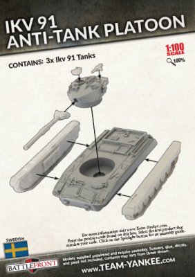 Zoom bild av TSWBX04 Ikv 91 Anti-tank Platoon 15mm Battlefront