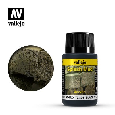 Vallejo Weathering Effects 73806 Black Splash Mud