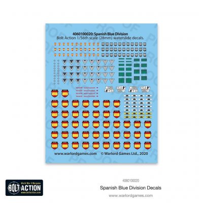 Zoom bild av Warlord Games Bolt Action Spanish Blue Division Decals